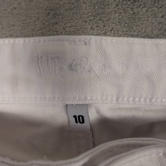 Kut from the Kloth Jeans Catherine Boyfriend – Women's Size 10 White Denim - Picture 4 of 15